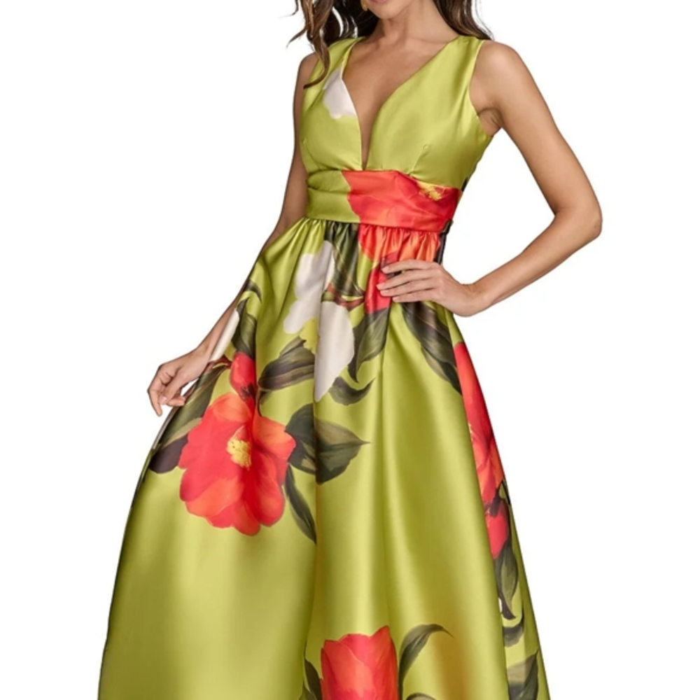 Floral Green Maxi Dress